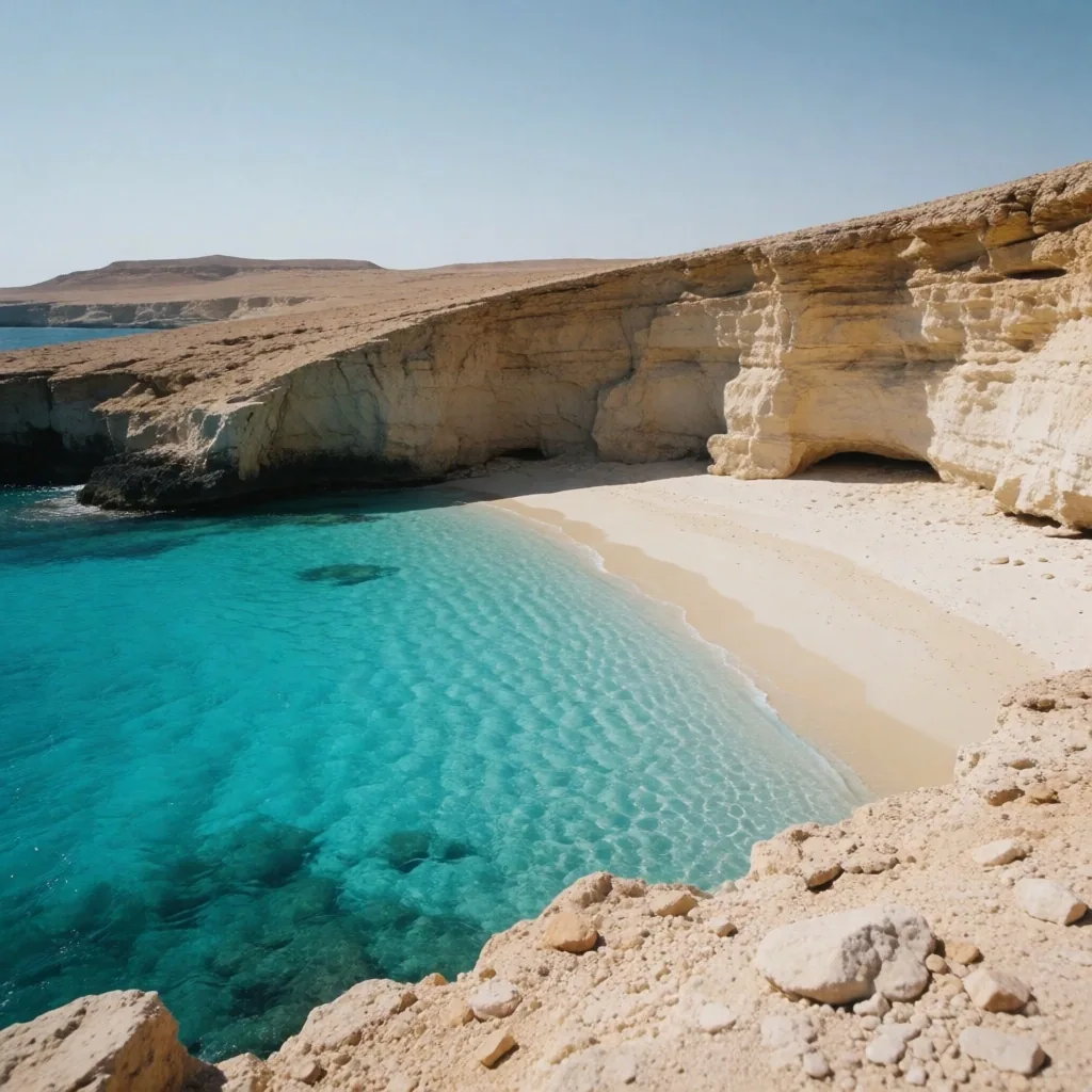 A hidden cove on the Egyptian coast