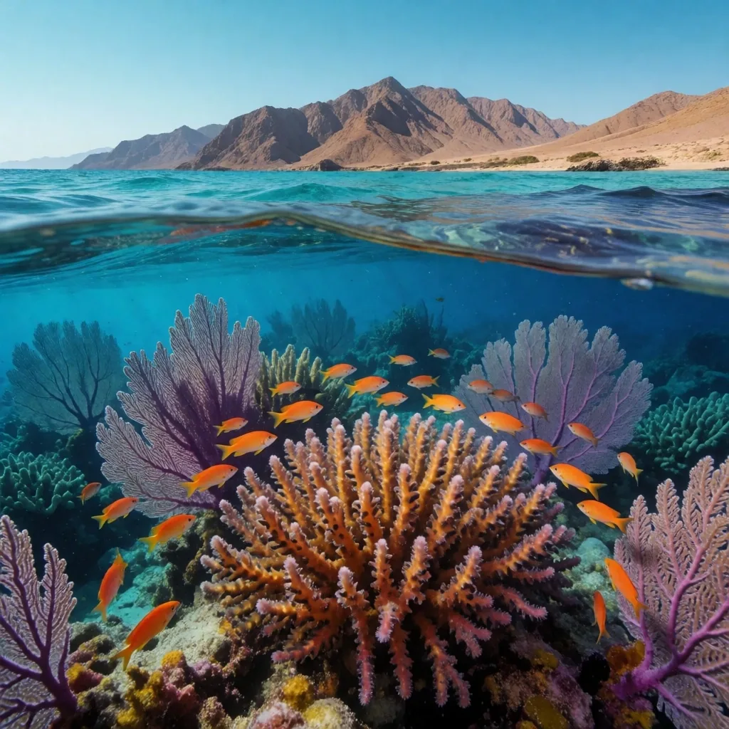 Coral reef along the Red Sea coast