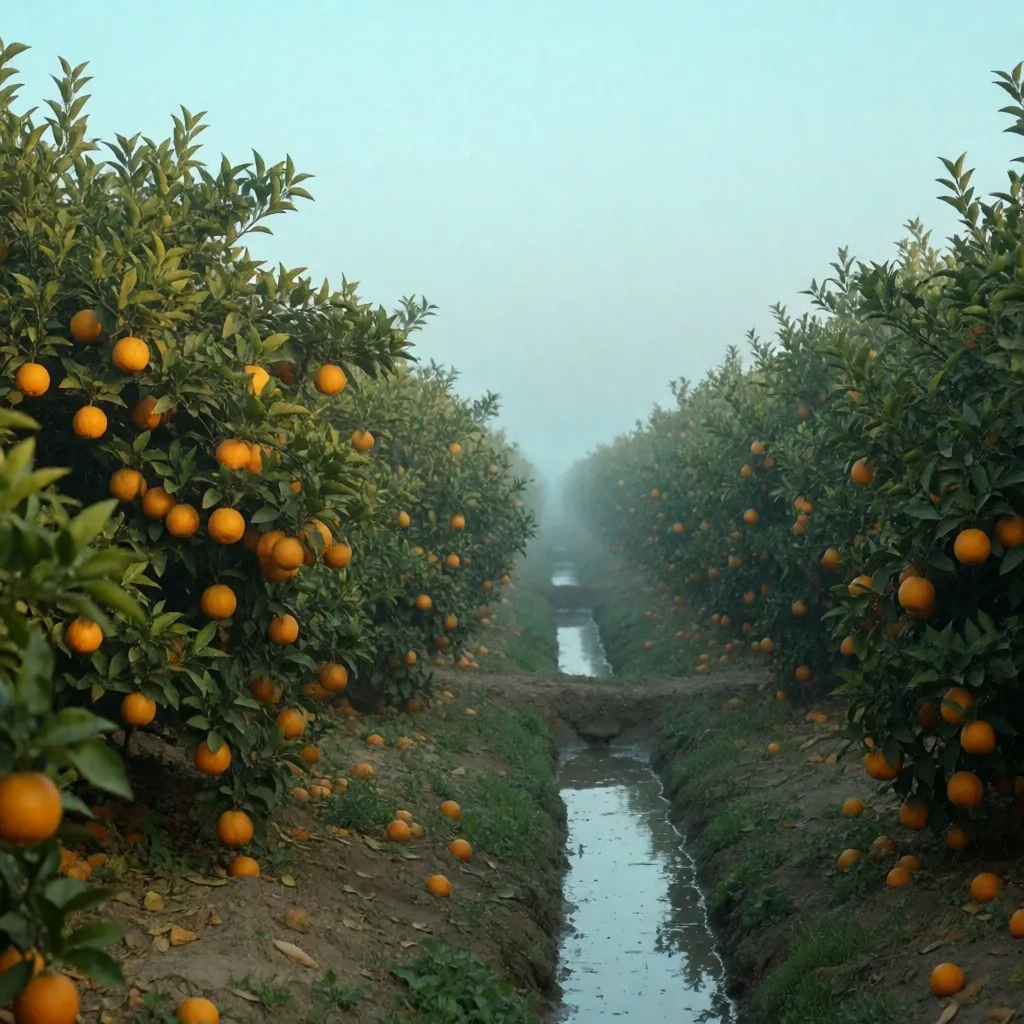 Citrus orchard in the Delta